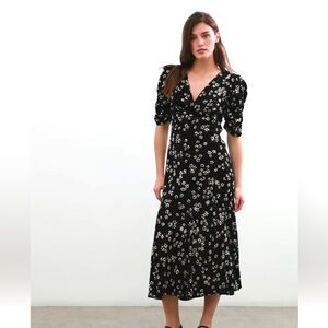Rails Zariah Floral Puff Sleeve Midi Dress